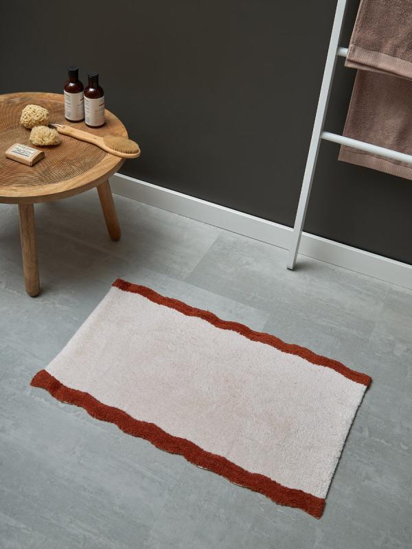 Коврик для ванной с кантом  из коллекции trendy ruffles, 50x80 см