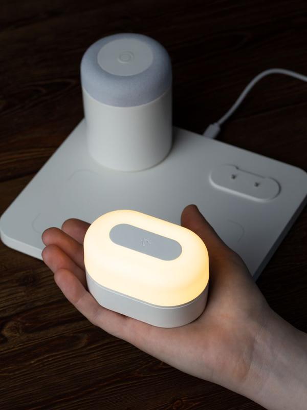 Станция беспроводной зарядки с колонкой и ночником Trilogy