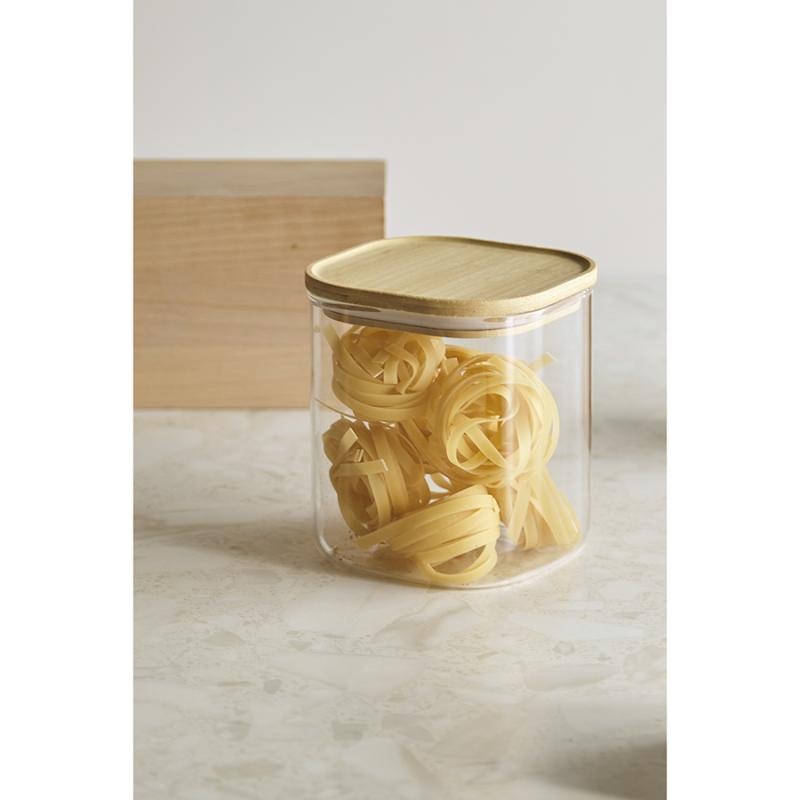 Банка для хранения квадратная glass bamboo, 1,5 л