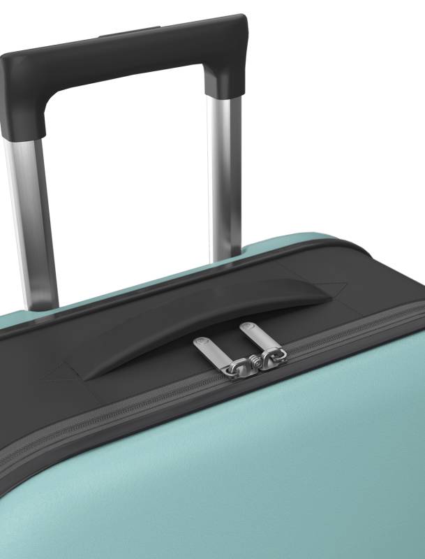 Чемодан складной Rollink Vega II 55x40x20 см, 2 колеса, бирюзовый