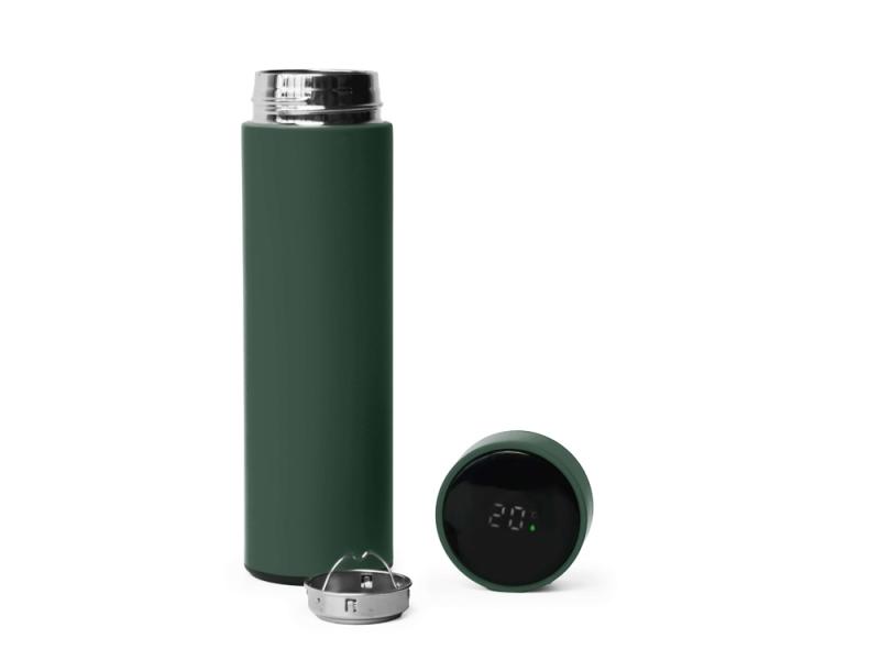 Термос FAMILY MARK LED, индикатор, soft touch