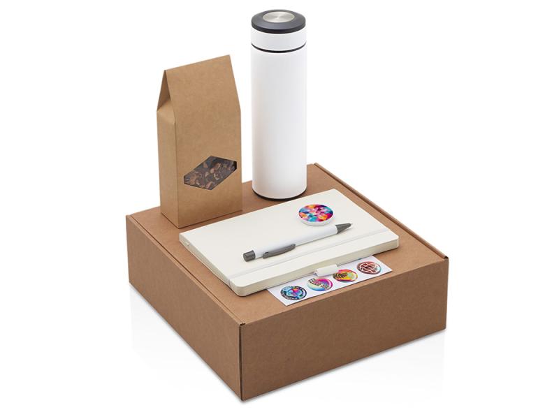 Набор Warmpage с термосом, блокнотом, ручкой и чаем