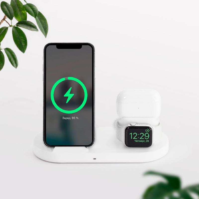 Беспроводная зарядная станция 3в1 Prime