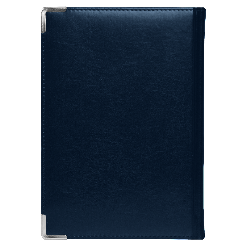 Ежедневник полудатированный Classic Pristine Silver А5, еталлическими уголками, в твердой обложке с поролоном