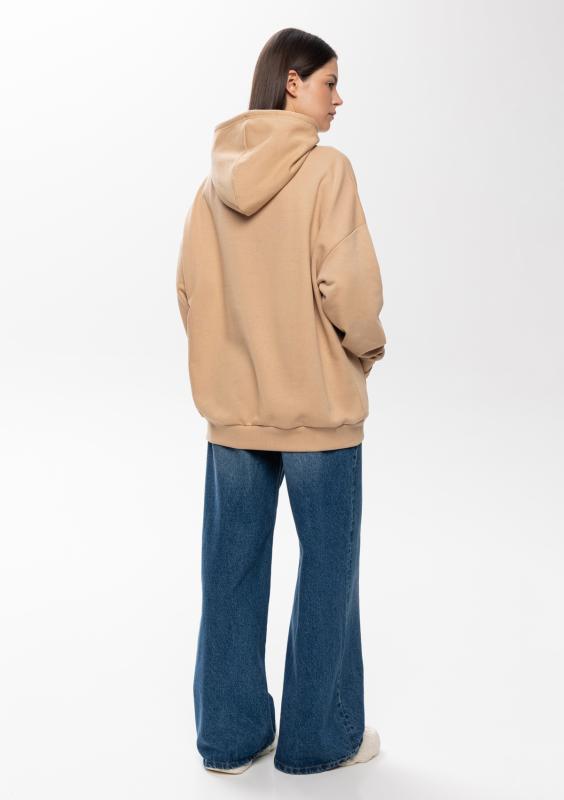 Худи унисекс STAN оверсайз футер без начёса 350, 66, Бежевый (54)