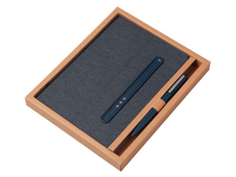 Блокнот А5 NotaBene с металлической шариковой ручкой и подставкой для телефона