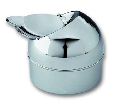 Пепельница SQuire круглая, покрытие никель, с откидной крышкой, 90 мм