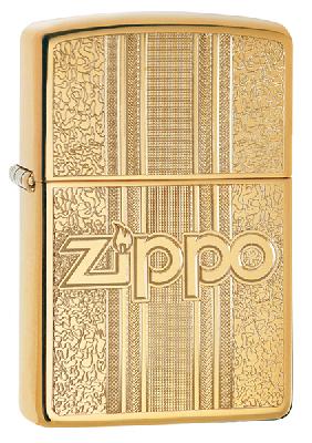 Зажигалка ZIPPO Pattern Design с покрытием High Polish Brass, латунь, 38x13x57 мм