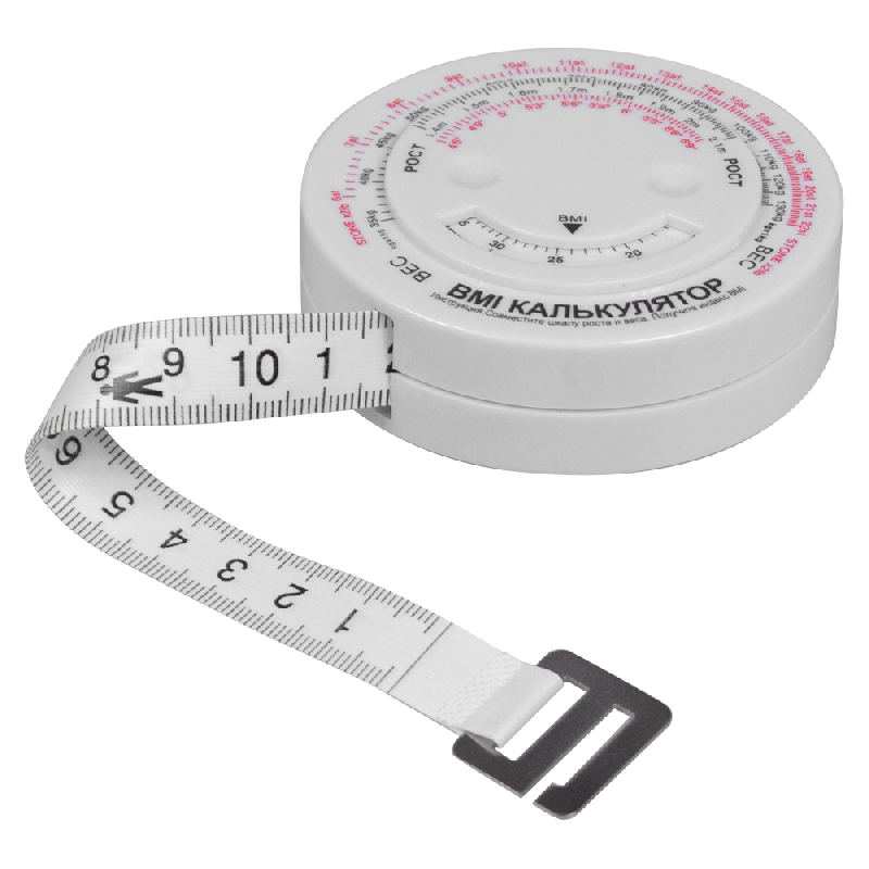 Рулетка Tools Healthy Lifestyle, 1,5 метра, пластиковая, ягкой лентой