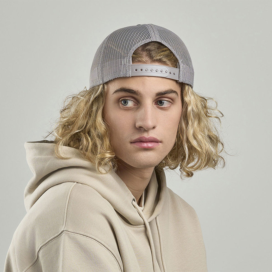 Бейсболка "RAPPER CANVAS-S", 5 клиньев, белый/бордовый/чёрный, пласт.заст., 100% полиэстер, 270 г/м2