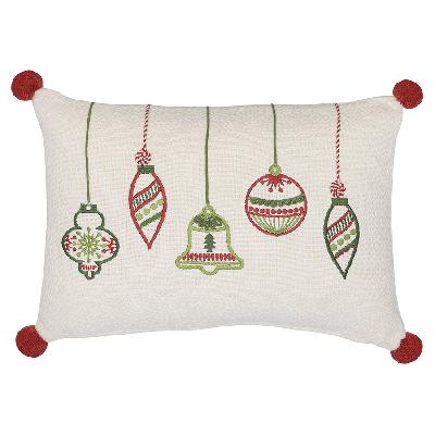 Подушка декоративная с вышивкой christmas decorations из коллекции new year essential, 30х45 см