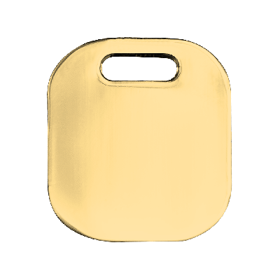 Шильд металлический квадратный со скругленными углами