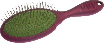 Щетка Dewal Beauty серия "Акварель " массажная с метал,штифтом, овальная, с зеленым