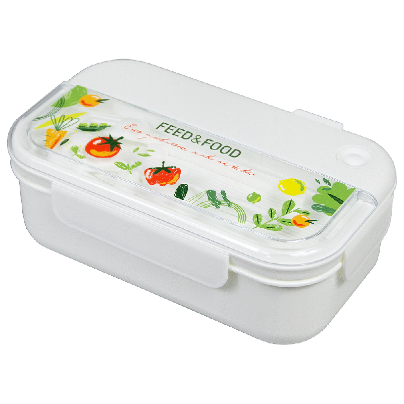 Герметичный контейнер для еды (ланч бокс)  BON VOYAGE Print Sample Feed ans Food, пластиковый, 1100 мл.