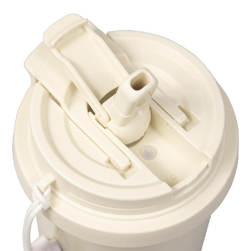 Термокружка Cosmostar металлическая, 550 мл, кремовая  в тубусе