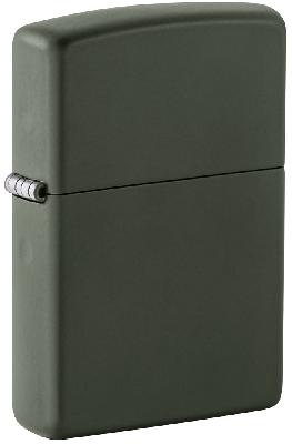 Зажигалка ZIPPO Classic с покрытием Green Matte, латунь, овая, 38x13x57 мм