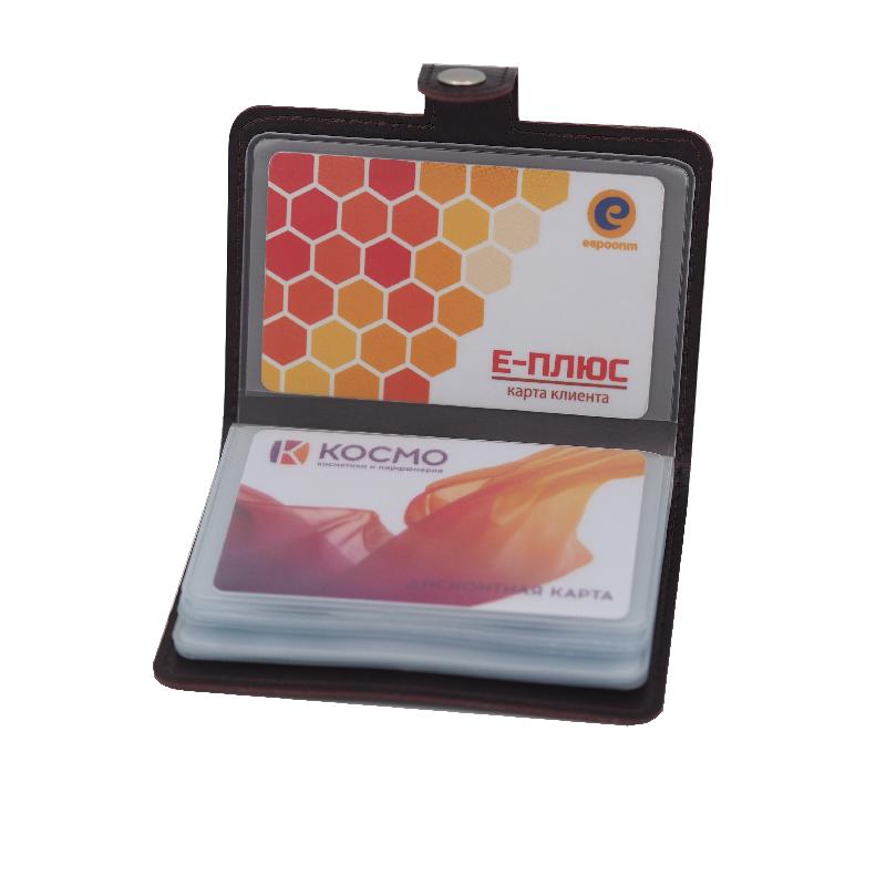 Футляр для визитныхкредитных карт (визитница), кожзаменитель Nebraska (Небраска)