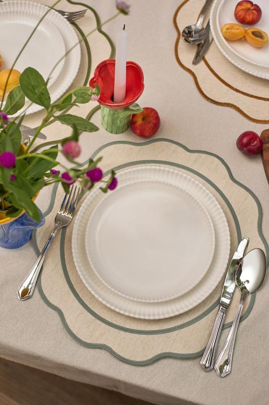 Салфетка под приборы anemone из коллекции trendy ruffles, D38 см