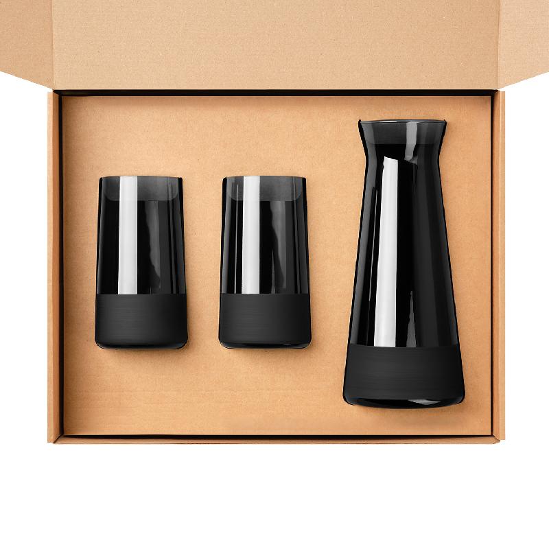 Подарочный набор декантер + 2 высоких стакана Black Edition