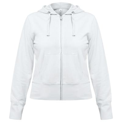 Толстовка женская Hooded Full Zip белая, размер XS