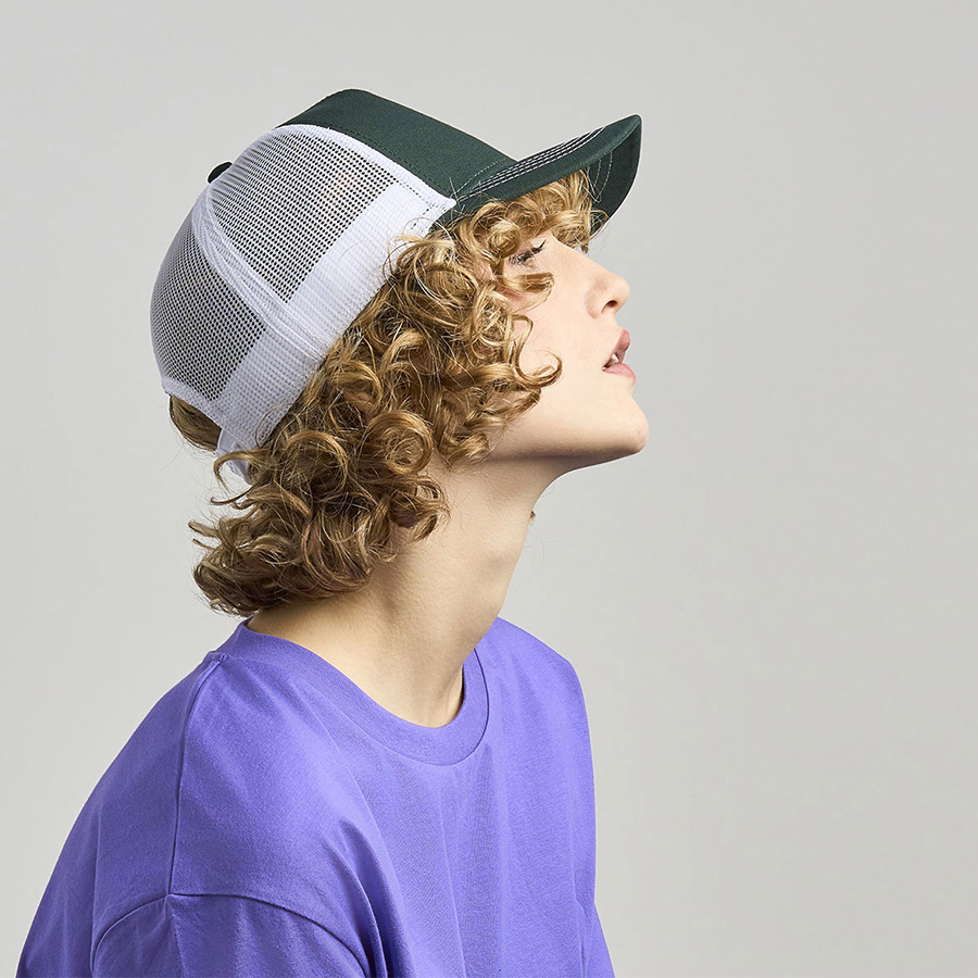 Бейсболка "RAPPER CANVAS-S", 5 клиньев, белый/бордовый/чёрный, пласт.заст., 100% полиэстер, 270 г/м2