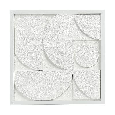 Панно декоративное с эффектом 3d minimalism, с белой рамой, 40х40 см