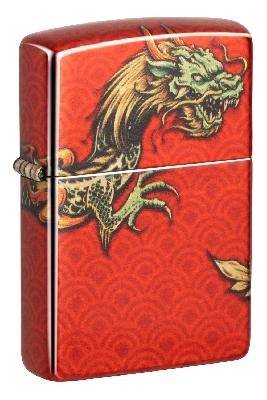 Зажигалка ZIPPO Dragon Design с покрытием 540 Tumbled Brass, латунь, 38x13x57 мм