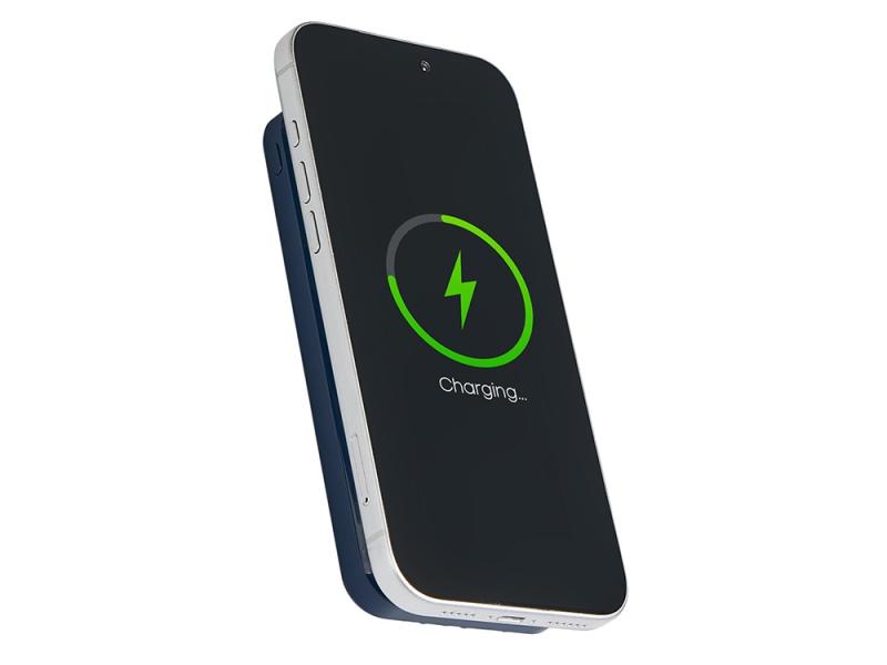 Магнитный беспроводной внешний аккумулятор со встроенными кабелями Мэни, 10000 мАч