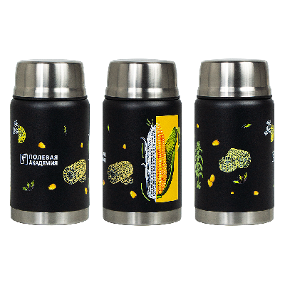 Термос для еды Tonsberg Print Sample Полевая академия, 620 мл, металлический