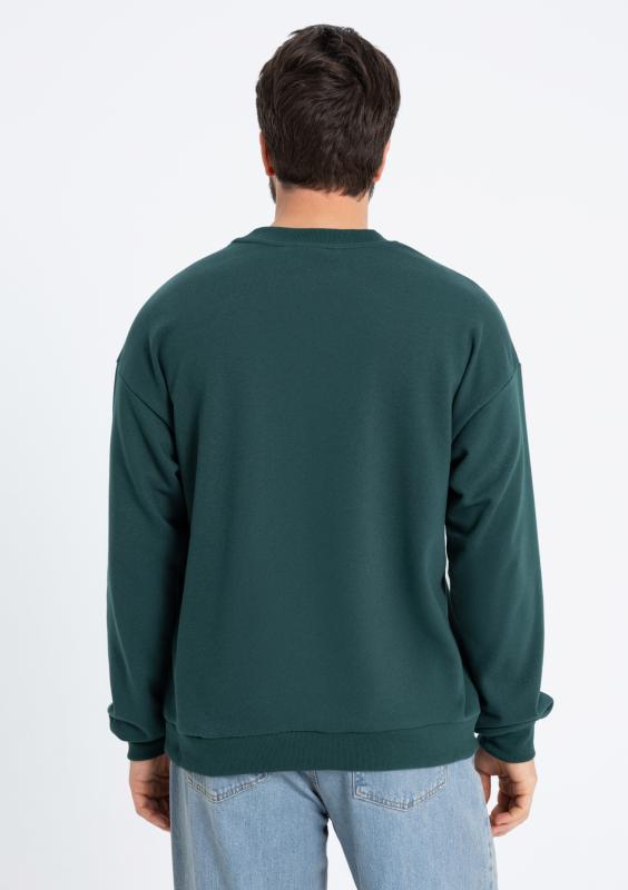 Свитшот унисекс STAN футер без начёса, 350, 96, Тёмно-зелёный (130)