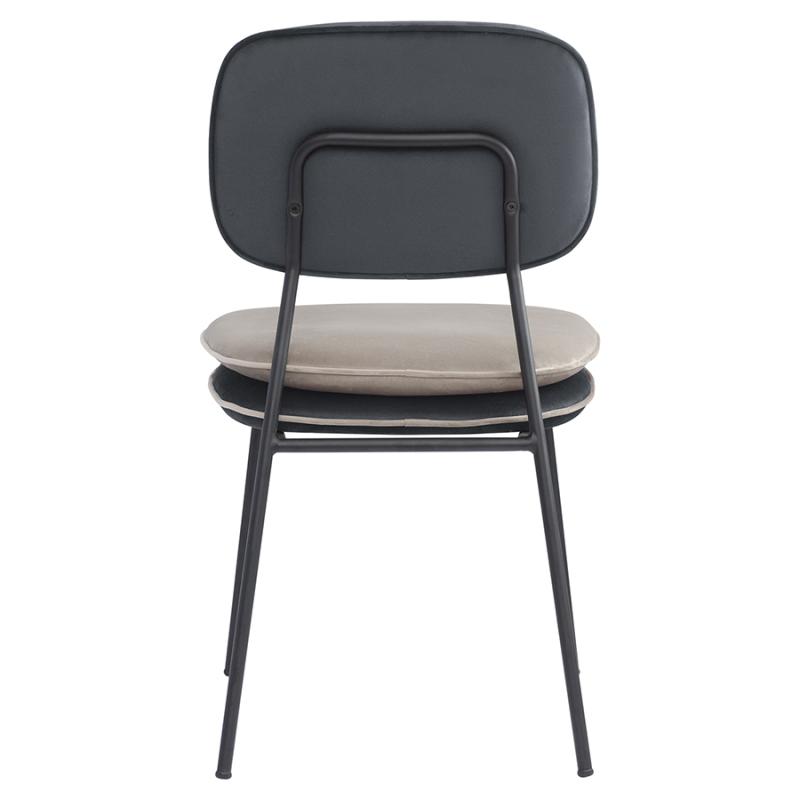 Стул с контрастным кантом pea, велюр