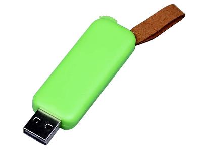 USB 3.0- флешка промо на 64 Гб прямоугольной формы, выдвижной механизм