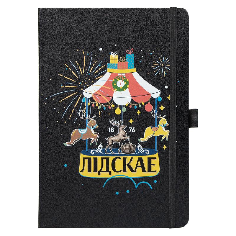 Блокнот Alfa Polo Line Print Sample Лидскае А5 в линейку , в твердой обложке с  резинкой и петлей для ручки