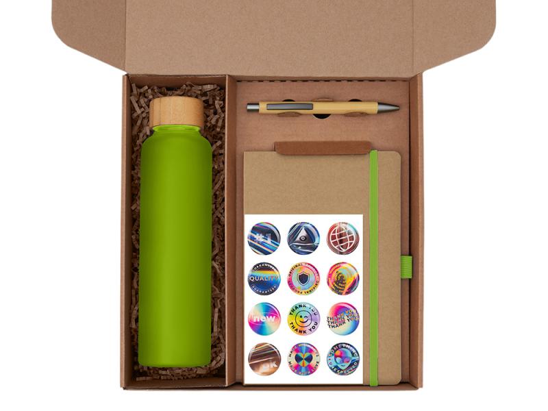 Набор Wooden с бутылкой, блокнотом, ручкой и подставкой для телефона