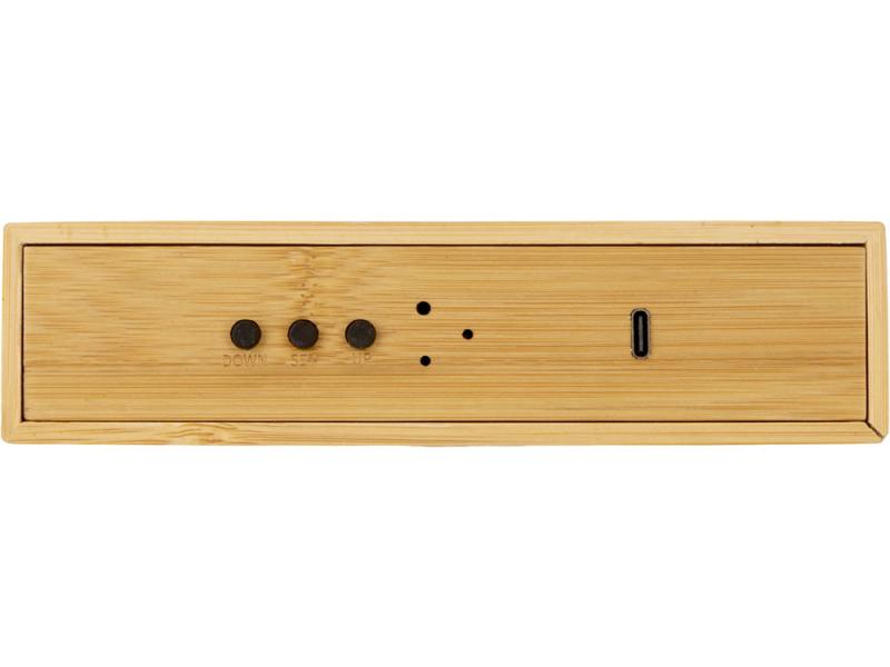 Часы настольные с беспроводной зарядкой Index, 10 Вт