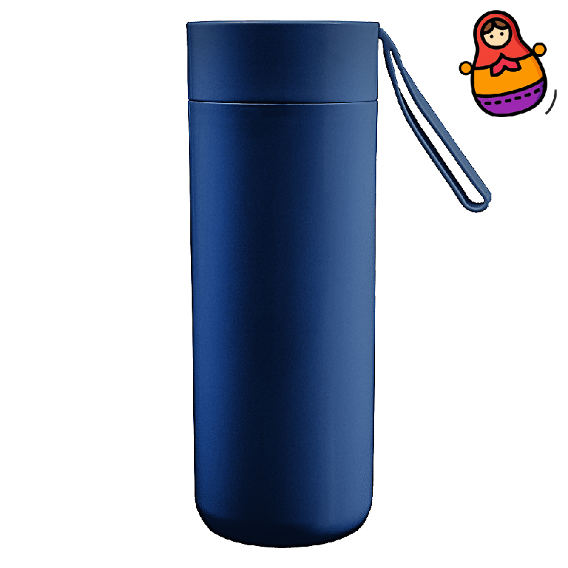 Термокружка Бастион 400 мл с силиконовым ремешком, пластикметалл