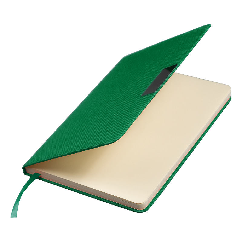 Блокнот А5 Hobard, в твердой тканевой обложке c резинкой в линейку