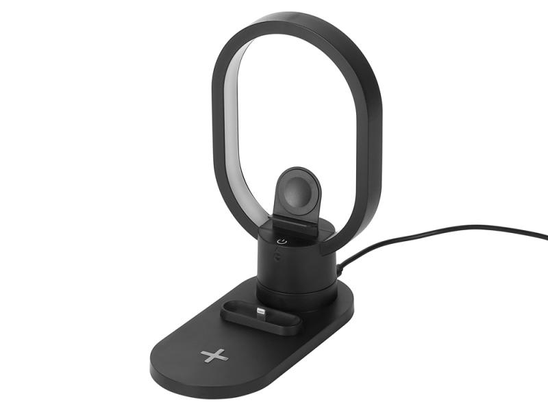 Беспроводная зарядная станция 4-в-1 Portal c лампой, 15 Вт