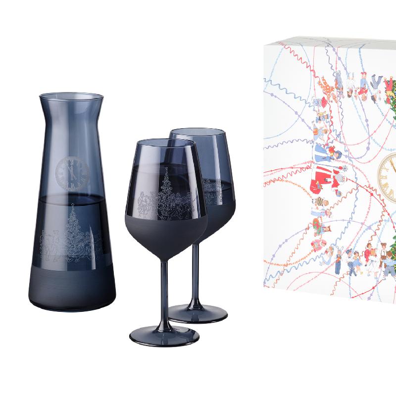 Подарочный набор декантер + 2 бокала, Sapphire