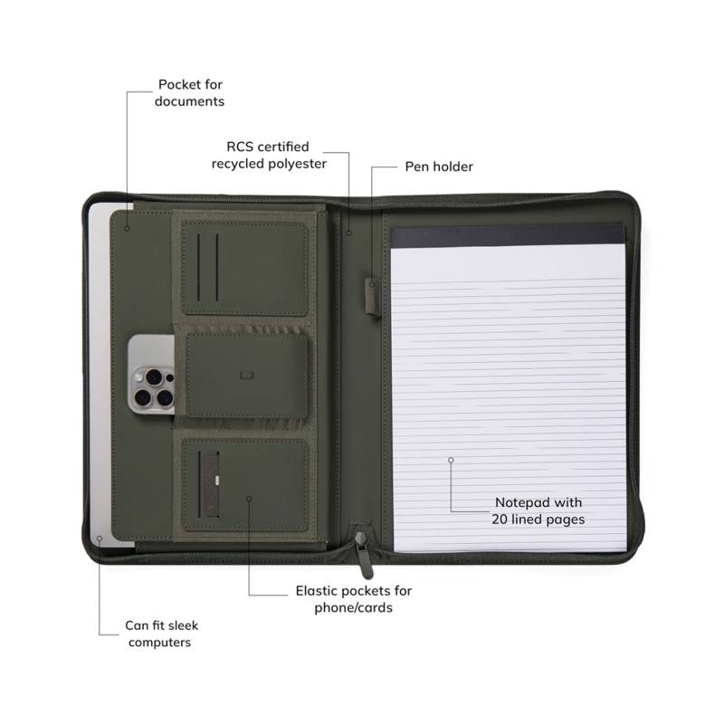 Органайзер VINGA Baltimore из переработанного PU RCS, A4