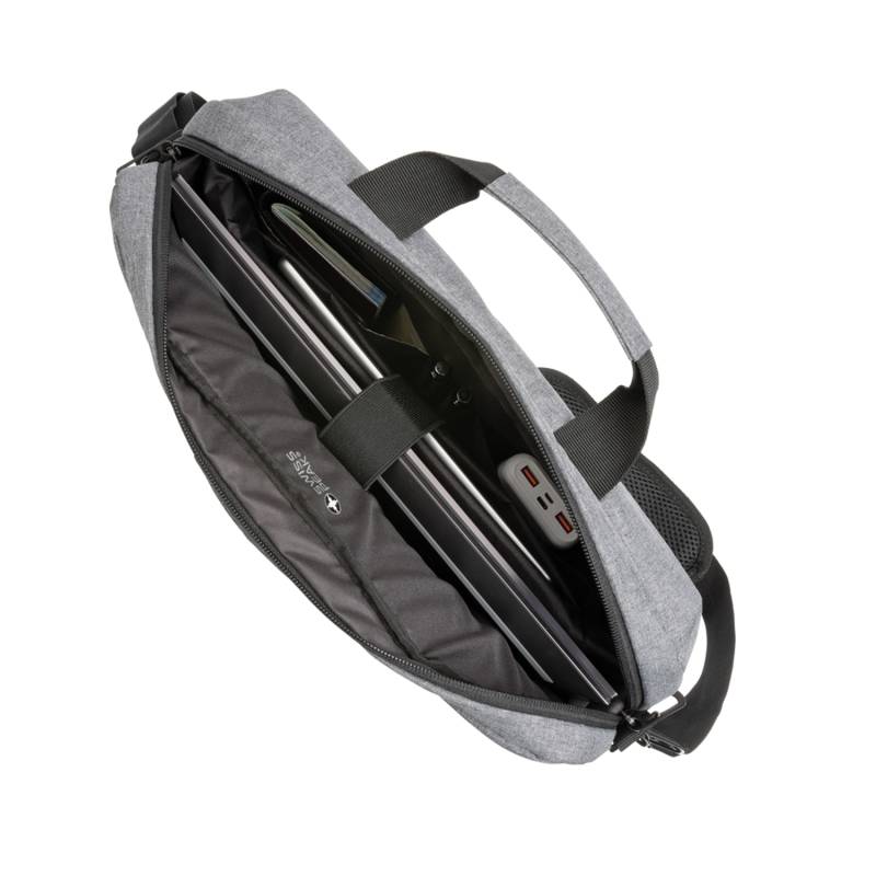 Сумка для ноутбука Swiss Peak с RFID-защитой из rPET AWARE™, 15,6’’