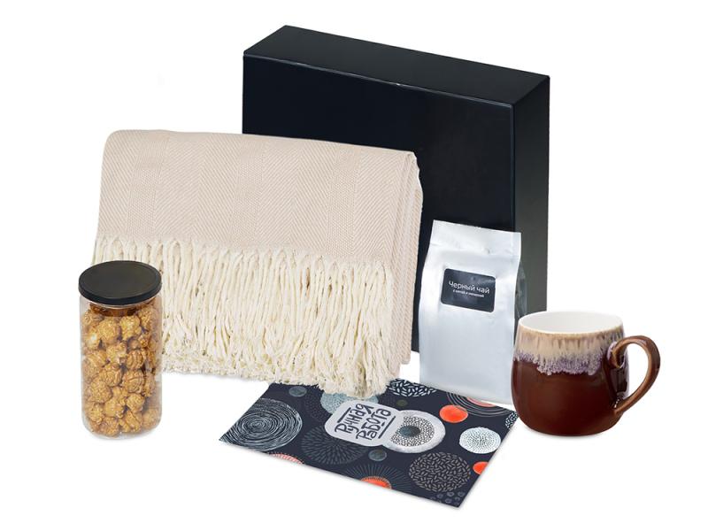 Подарочный набор Re:y. Haven  с пледом, кружкой и чаем