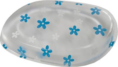 Губка Dewal Beauty для нанесения макияжа прозрачная с рисунком, 1 штупак