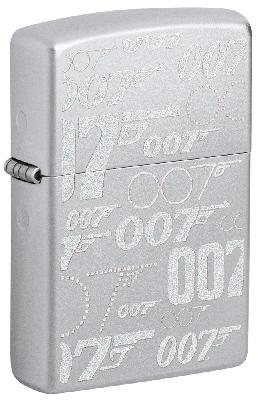 Зажигалка ZIPPO James Bond™ с покрытием Satin Chrome, латунь, 38x13x57 мм