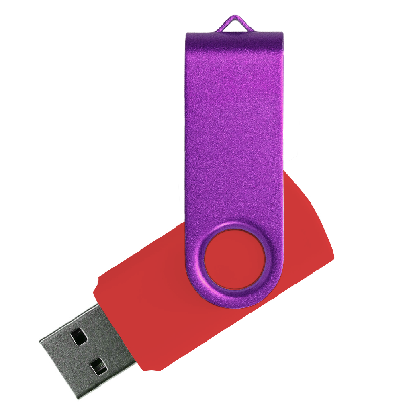 Флеш накопитель USB 2.0 Twister Сolor Mix 16GB, пластик Софт Тачметалл