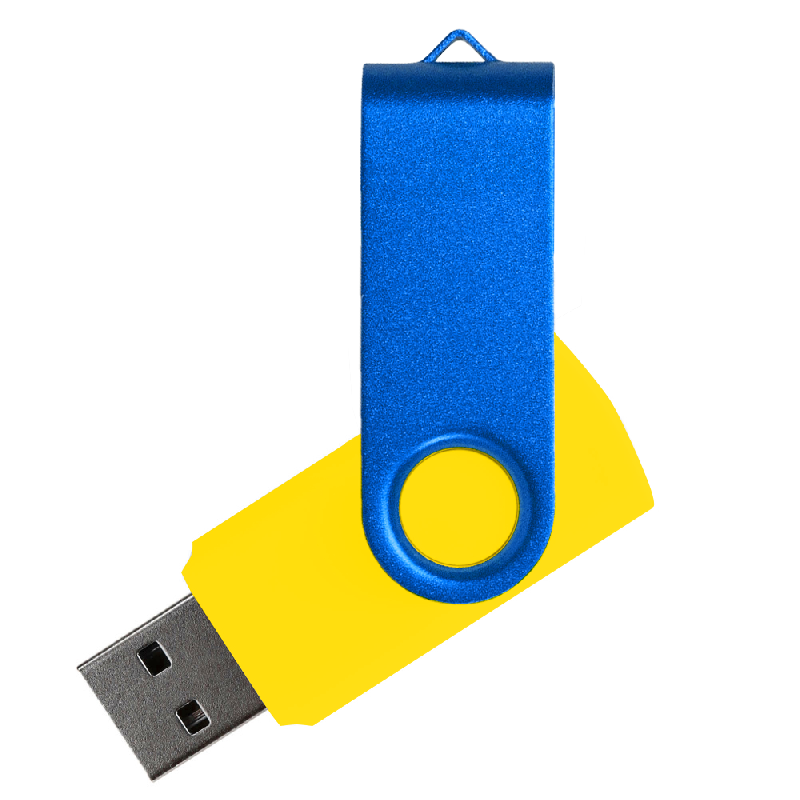 Флеш накопитель USB 2.0 Twister Сolor Mix 16GB, пластик Софт Тачметалл