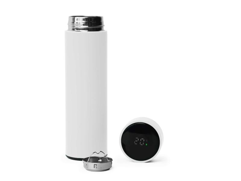 Термос FAMILY MARK LED, индикатор, soft touch