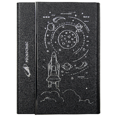 Ежедневник Alfa Bird Petrus Print Sample  Роскосмос  A5, недатированный, в твердой обложке еталлическим элементом