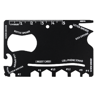 Мультитул Tools Capture в виде карточки, стальной, в чехле из кожзама