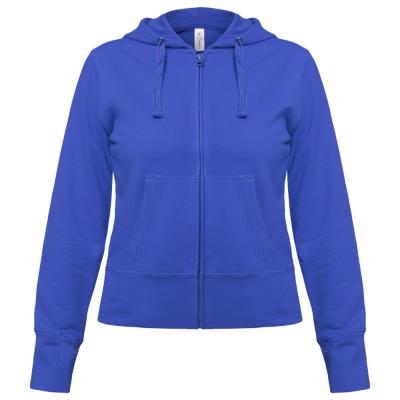 Толстовка женская Hooded Full Zip ярко-синяя, размер XL